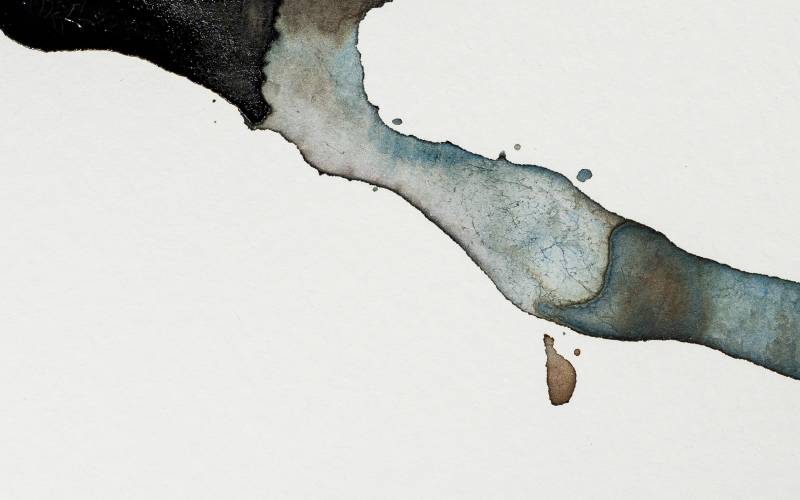 Abstract paintings - Ink on Paper - Artwork by Nabil Zitouni 