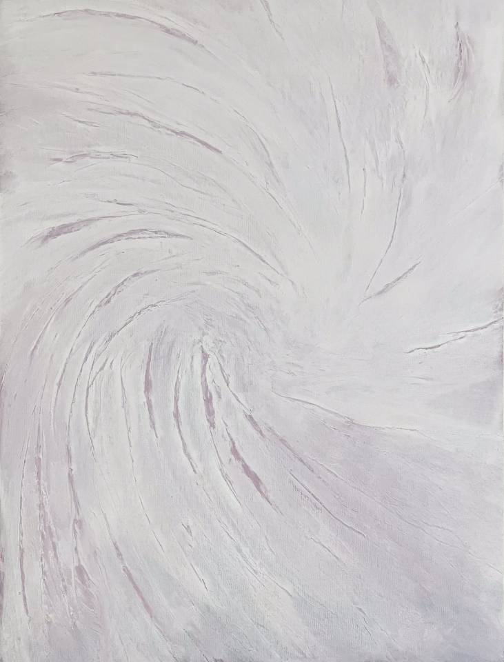 Contemporary Artwork Painting "Im Nebel der Zeit" details - abstract artwork by Nabil Zitouni