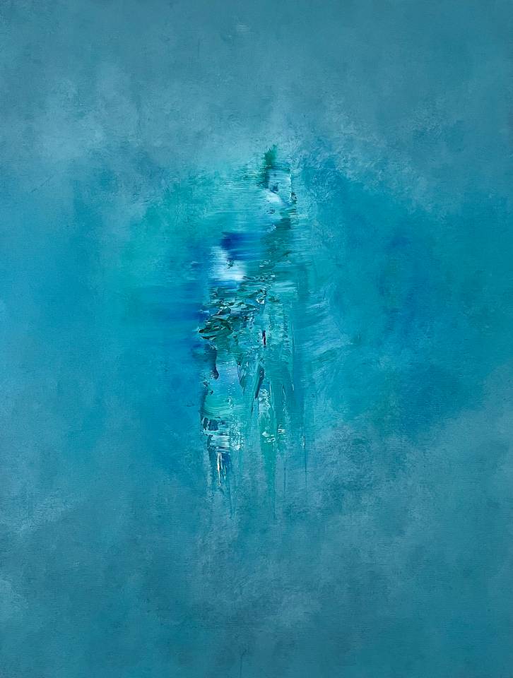 Abstract oil painting - contemporary art by Nabil Zitouni - Attraction