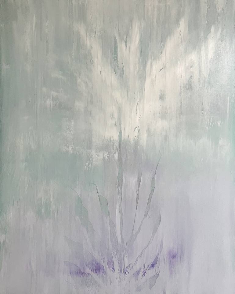 Abstract oil painting - contemporary art by Nabil Zitouni - Regeneration