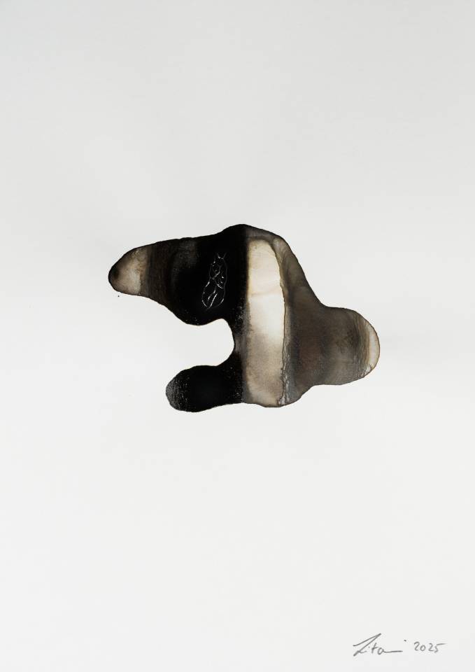 Abstract painting - Ink on Paper - Artwork by Nabil Zitouni