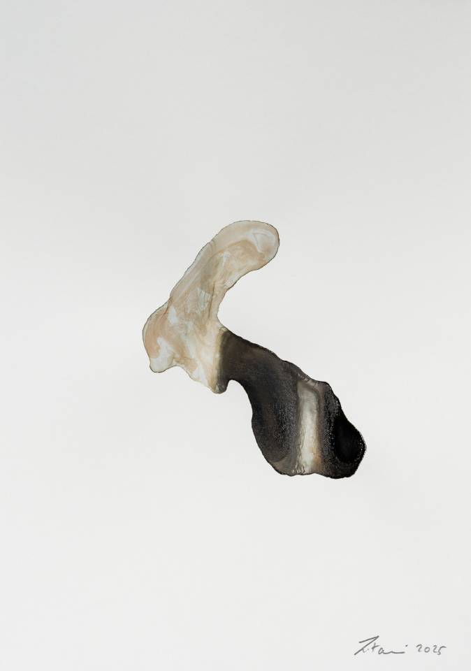 Abstract painting - Ink on Paper - Artwork by Nabil Zitouni