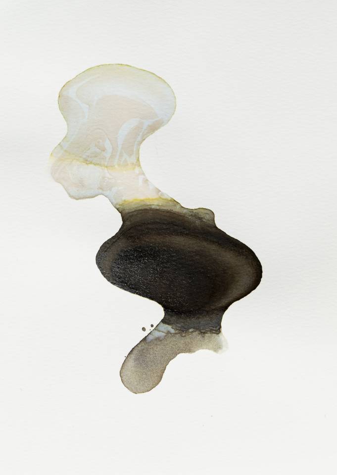 Ink on Paper - Abstract artwork - painting by Nabil Zitouni