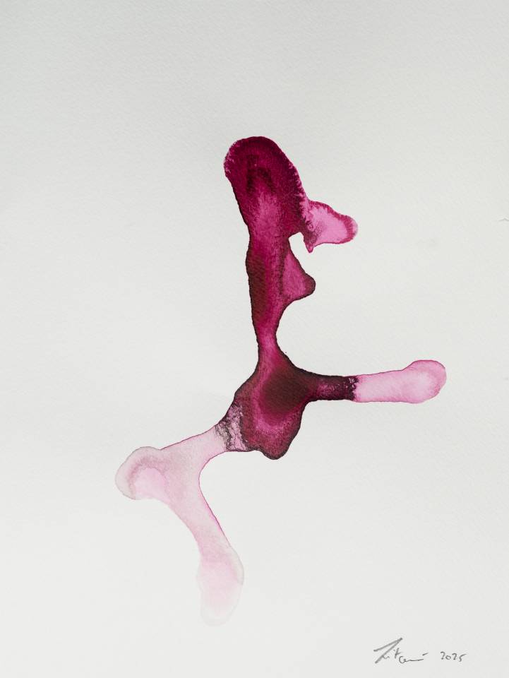 Ink on Paper - Abstract artwork - painting by Nabil Zitouni