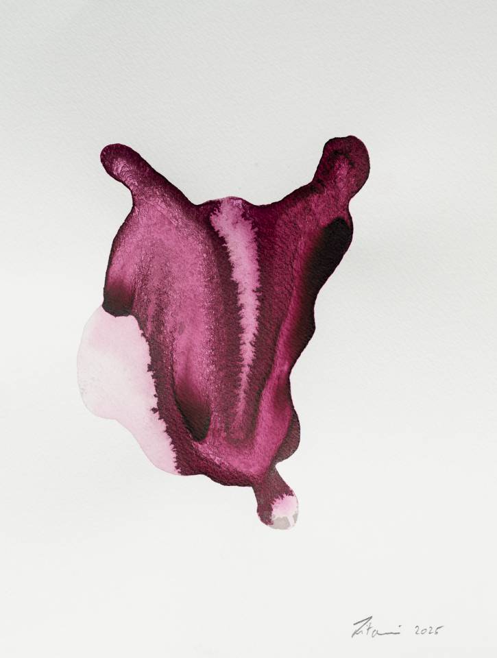 Ink on Paper - Abstract artwork - painting by Nabil Zitouni