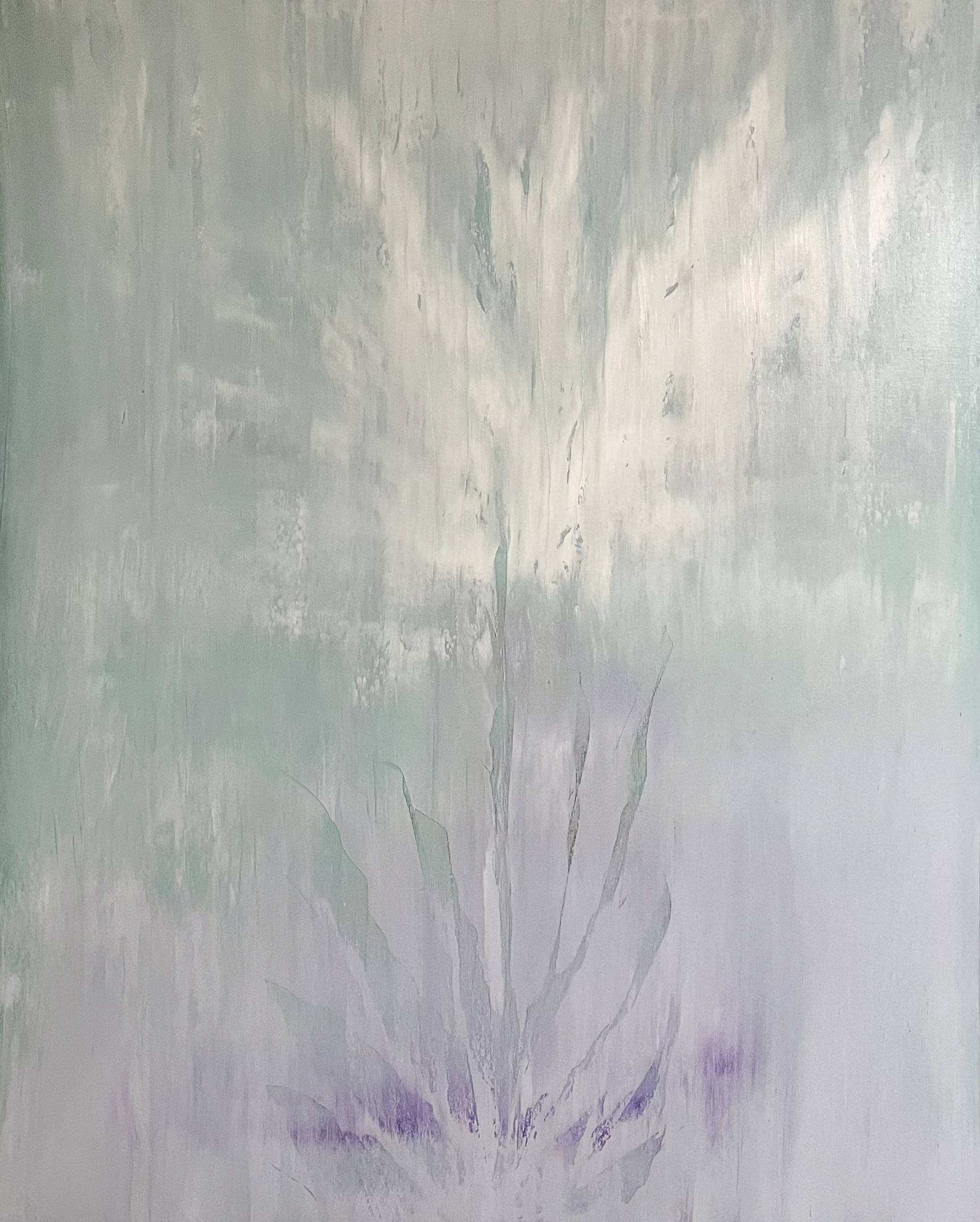 Abstract oil painting - contemporary art by Nabil Zitouni - Regeneration