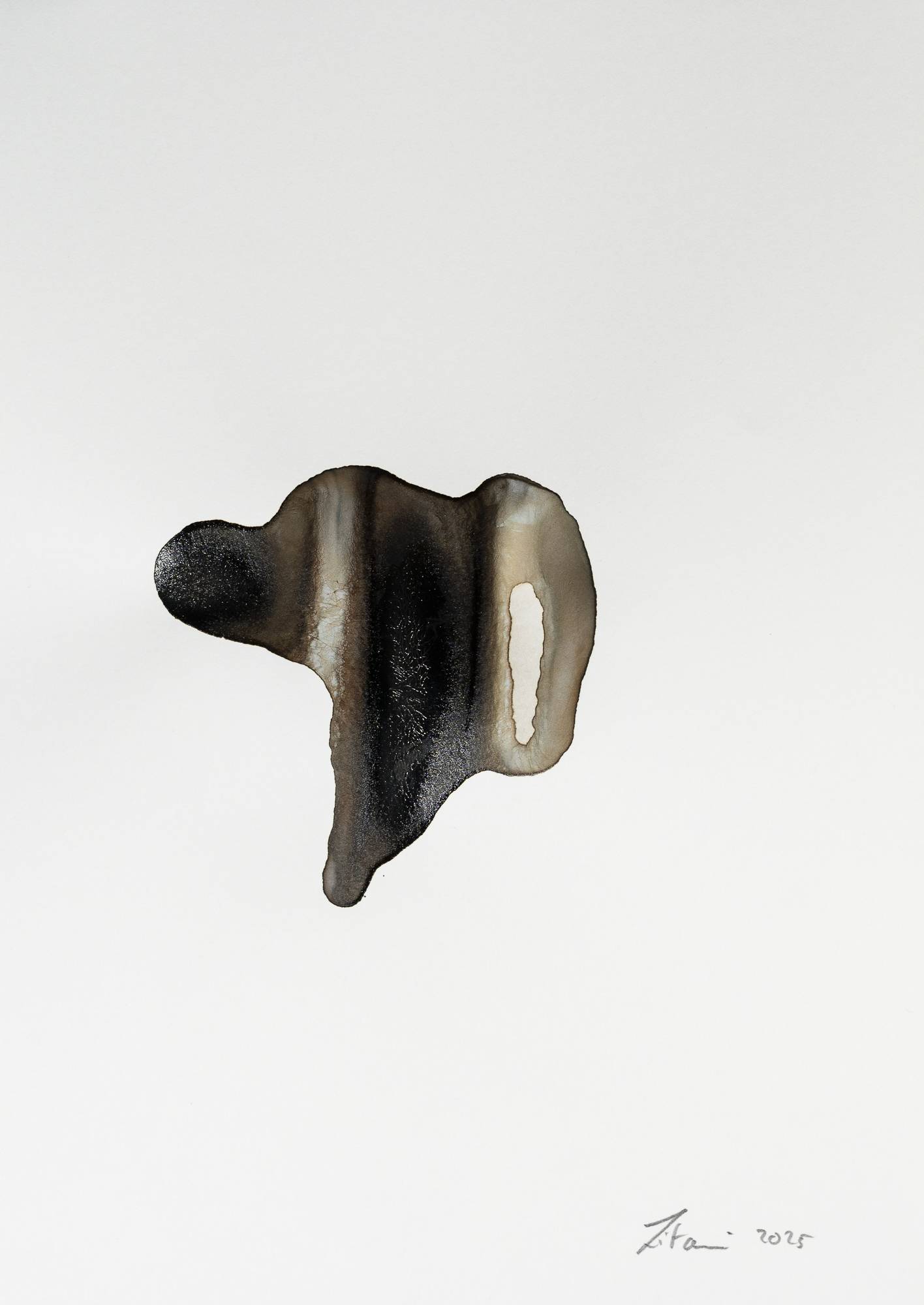 Abstract painting - Ink on Paper - Artwork by Nabil Zitouni