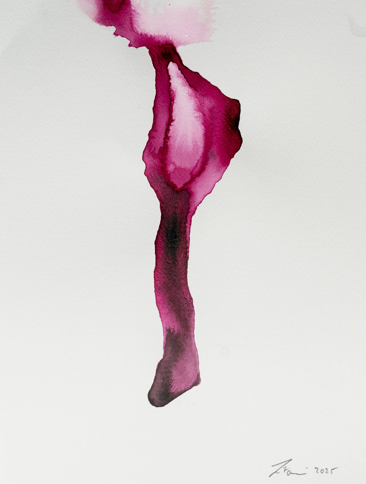 Ink on Paper - Abstract artwork - painting by Nabil Zitouni