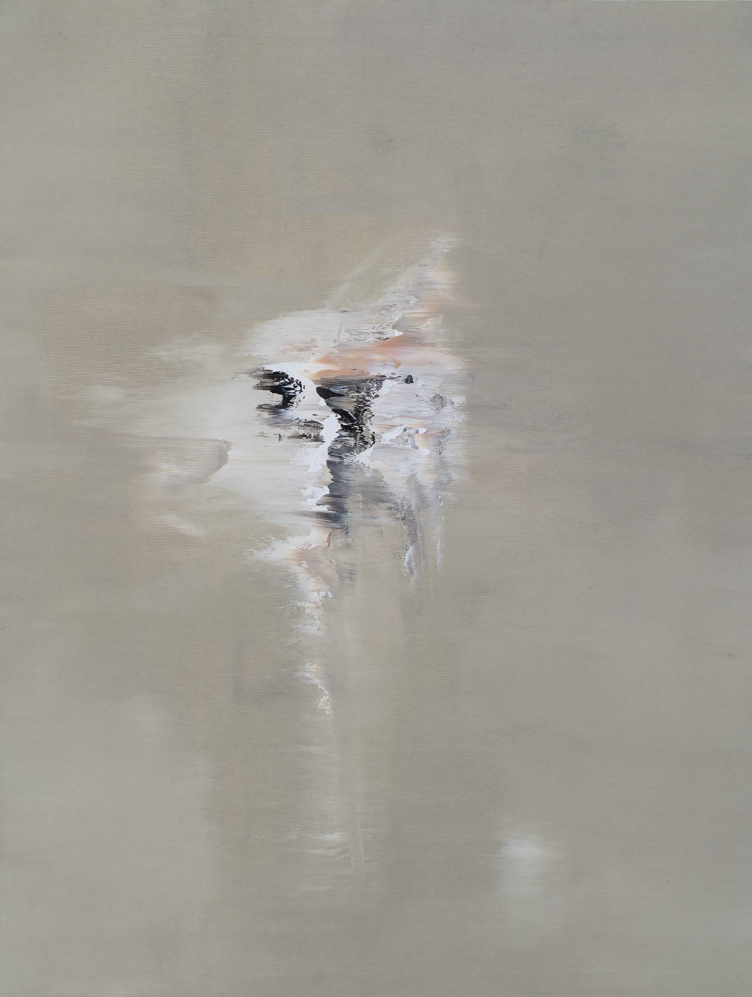 Abstract oil painting - contemporary art by Nabil Zitouni - Poise, detail, 2026