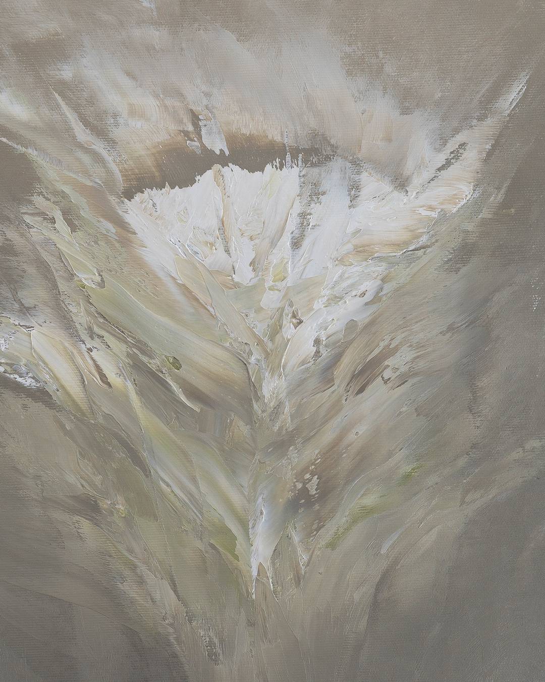 Abstract oil painting - contemporary art by Nabil Zitouni - Awakening