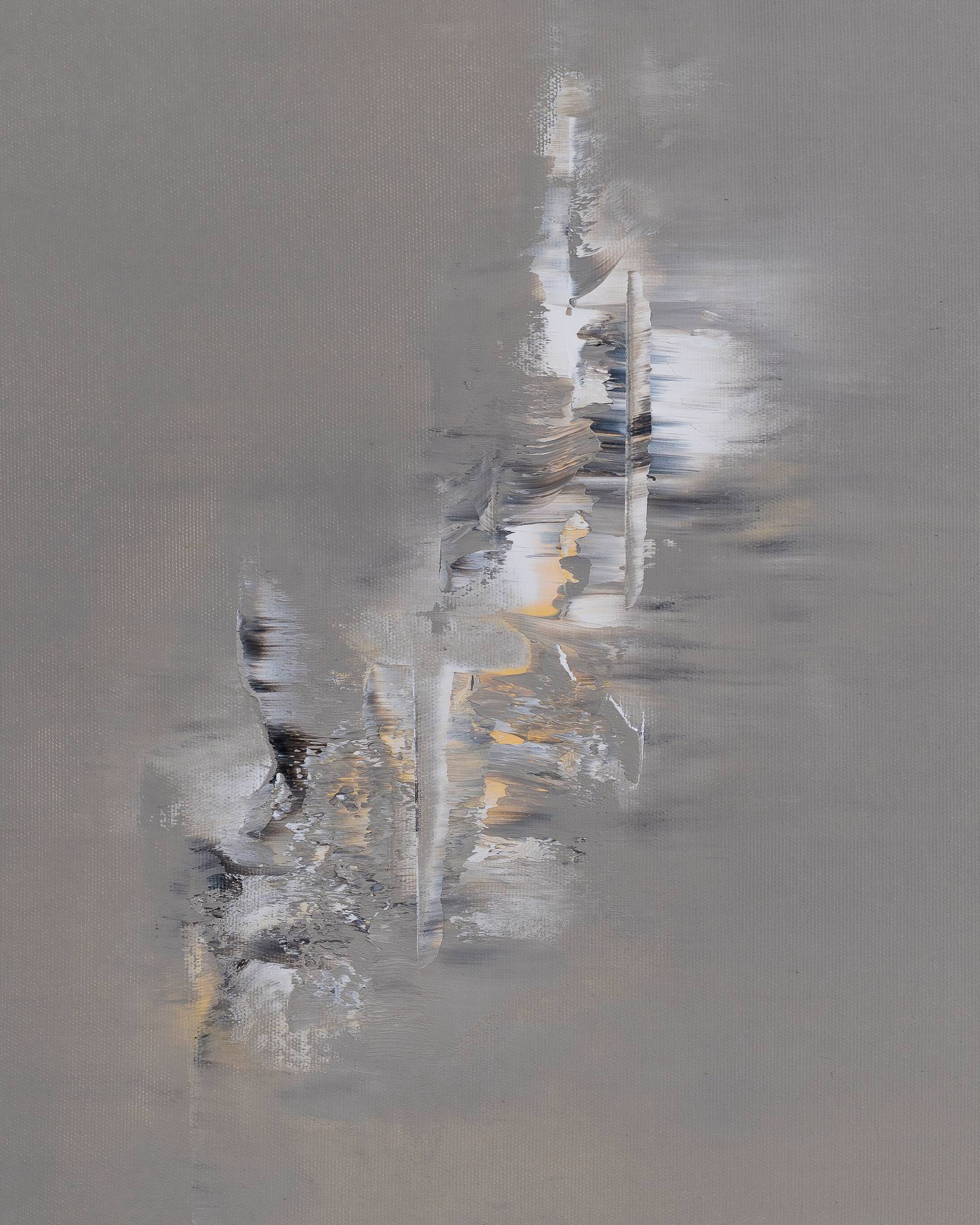 Abstract oil painting - contemporary art by Nabil Zitouni - Tension